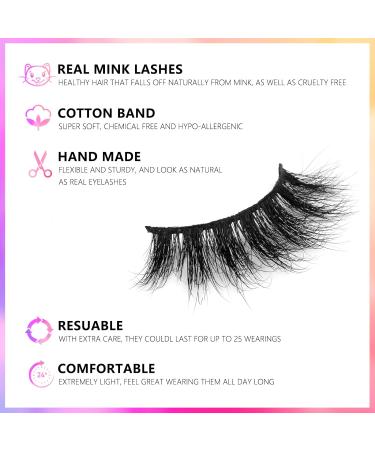 Barbiely Fluffy Mink False Eyelashes - Cat-Eye Look - Handmade Luxurious Volume - 3 Pairs Pack - Buy Online on GoSupps.com