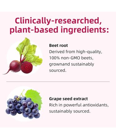BIYODE Beet Root Chews for Circulation & Heart Support: 700mg Beet Root 250mg Grape Seed Extract Nitric Oxide Booster for Energy & Vitality Pomegranate Flavor Low Sugar Non-GMO 60 Soft Chews - Buy Online on GoSupps.com
