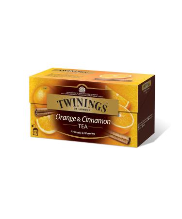 Twinings Twinings Orange Cinnamon Flavoured Black Tea with Wrap-Around Flavour with Caffeine Infused & Herbal Tea 4 Packs of 25 Filters