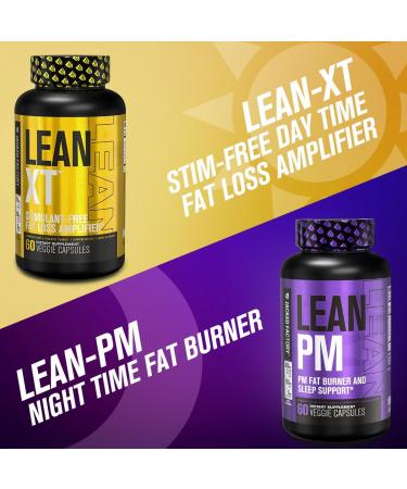 Jacked Factory Burn-XT Clinically Studied Thermogenic Fat Burner (120 Capsules) Lean PM Nighttime Fat Burner and Sleep Aid (120 Capsules) Lean-XT Caffeine-Free Weight Loss Supplement (60 Capsules) - Buy Online on GoSupps.com