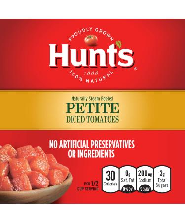 Hunt's Petite Diced Tomatoes 14.5 oz - Pack of 12 | Canned Tomatoes for Cooking | Shop Now - Buy Online on GoSupps.com