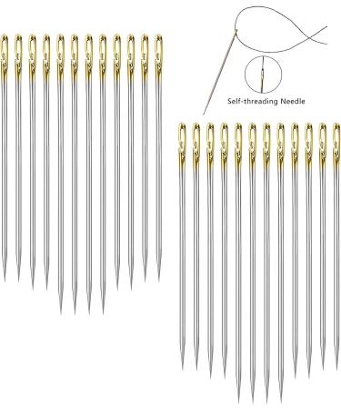 24 PCS Self Threading Needles with Vintage Holder - Easy Hand Sewing for DIY Crafts - Buy Online on GoSupps.com