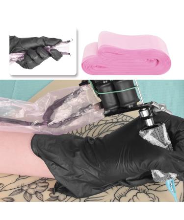 100 Pack Tattoo Plastic Sleeves - Disposable Tattoo Cord Covers & Hook Sleeves Bags in Pink - Buy Online on GoSupps.com