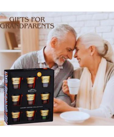 JOLAFUNBS Coffee Gifts - Instant Coffee Hamper | 9x Flavoured Coffee Mini Travel Takeout Cups | Irish Cream Caramel & More- Christmas Gifts For Men Women | Drink Gift For Coffee Lover Gift Card - Buy Online on GoSupps.com
