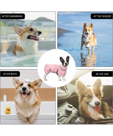 1 Piece Absorbent Pet Bathrobe - Quick Drying Towel for Dogs & Cats | Pink Swim Towel - Buy Online on GoSupps.com