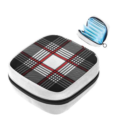 GIAPB Sanitary Napkin Storage Bag Period Bag Tampon Bag Makeup Bag Pad Pouch Classical Stripes Print Plaid Color2567