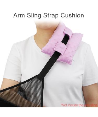 Strap Cushion for Arm Sling - Shoulder Brace Pillow for Injury Support | Minky Dot Lavender - Ideal for Men & Women - Buy Online on GoSupps.com
