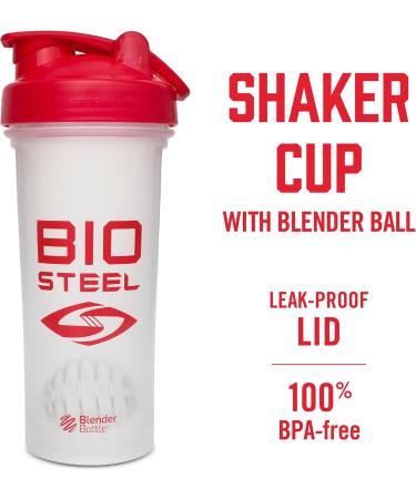 BioSteel Hydration Mix (Grape Flavour 45 Servings) + BioSteel Shaker Cup with Wire Whisk Blender Ball (24oz) 315 g (Pack of 1) Drink + Shaker Cup - Buy Online on GoSupps.com