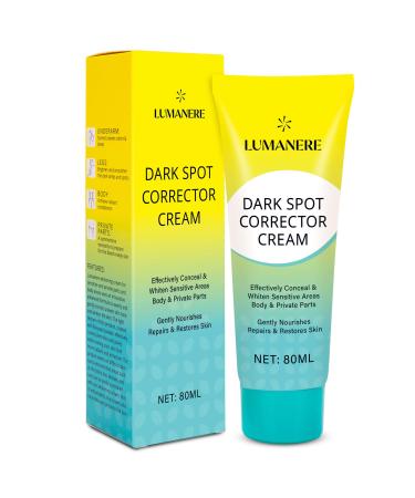 Lupure Dark Spot Corrector Cream - Dark Spot Remover for Armpit  Neck  Knees  Elbows  Private Areas  Natural & Professional Formula for Brighting Skin - 80ml