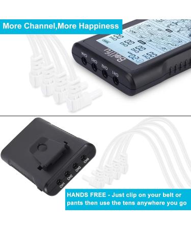 Belifu Dual Channel Tens Unit Electro Muscle Stimulator | 24 Modes | Rechargeable Pulse Massager for Pain Relief & Body Building - Buy Online on GoSupps.com