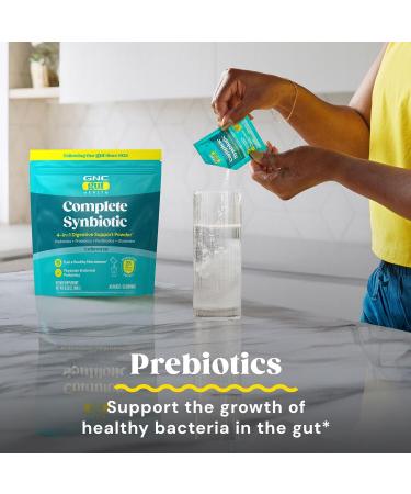 GNC Complete Synbiotic 4-in-1 Digestive Support Powder - Each Servings Contains Prebiotics Probiotics Post Biotics and Glutamine (30 Servings) - Buy Online on GoSupps.com