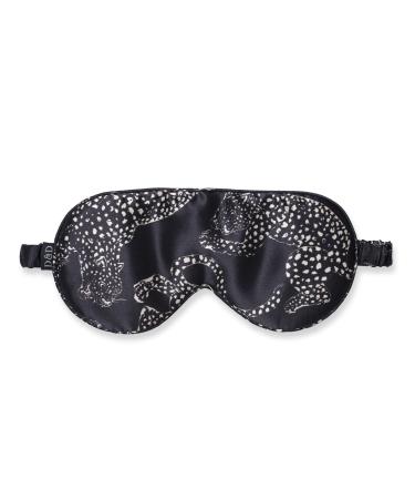 Desmond & Dempsey Silk Printed Eye Mask (Jag Print Navy) The Jag Navy