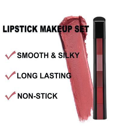Boobeen Matte Lipstick Set - 5 Waterproof Colors | Long-Lasting Moisturizer Lip Gloss | Perfect Gifts for Girls & Women (C-001) - Buy Online on GoSupps.com