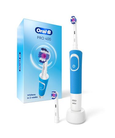 Oral B Pro 400 3D White Vitality Electric Toothbrush with (2) Brush Heads  Rechargeable  Blue - Buy Online on GoSupps.com