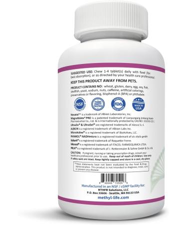 Methyl-Life Chewable Multivitamin for Kids & Adults - L-Methylfolate & Active B12 - MTHFR Support - 30 Servings - Buy Online on GoSupps.com