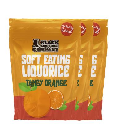 Black Liquorice Company - Soft Eating Tangy Orange Liquorice 3 x 165g