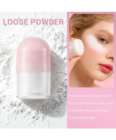  Generisch Face Powder Sweat Resistant Brightening Powder with Effect Setting Powder for Face Makeup - For Skin Tones Blemishes Women Party Wedding - Buy Online on GoSupps.com