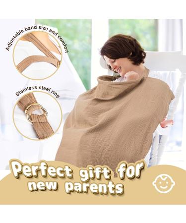 Buy Aohcae Breastfeeding Cloth - On-the-Go Nursing Cover & Silent Scarf in Brown & Coffee - Buy Online on GoSupps.com