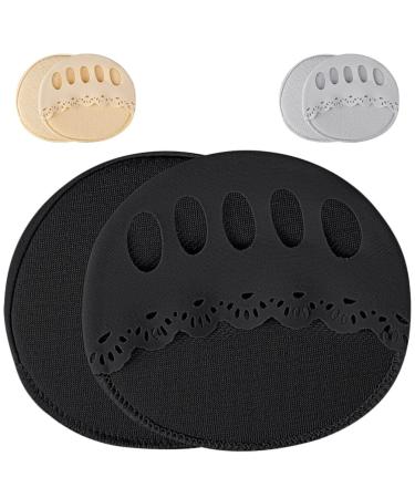 Beaupretty Women's Pumps 3 Pairs Toe Topper Liner Socks with Padding Womens Toeless Half Socks Invisible Palm Socks Separated Finger Socks for High Heels Sandal Dress Shoes Womens Heels