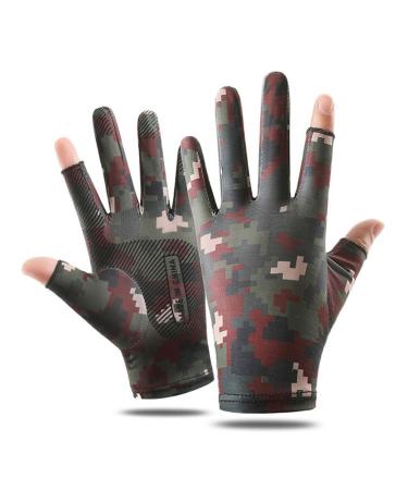 Enjoyaa UV sun protection gloves outdoor sports hunting fishing bicycle summer 2 fingers gloves touchscreen slipproof gloves golf driving fishing gloves for women and men