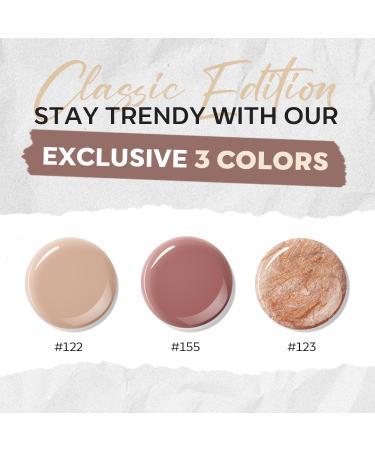 Modelones Nail Polish Set 3 Colors Brown Nude Nail Polish Base and Top Coat & Remover Pads Bubble Natural Skin Tone Glitter Nail Polish Finger Nail Polish Manicure Diy Nail Art Salon Home - Buy Online on GoSupps.com