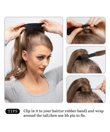 CJL HAIR 18 Brown Curly Wavy Ponytail Extension - Clip in Synthetic Hairpiece for Women (18 Inch) - Buy Online on GoSupps.com