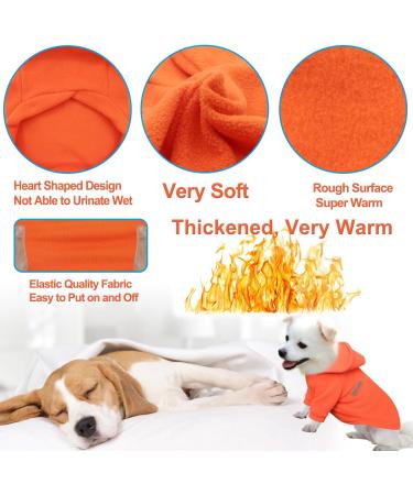 Shop Hualisiji XL Orange Dog Hoodie - Warm & Lightweight Fleece Sweater for Chihuahuas | Soft Easy to Wear - Buy Online on GoSupps.com