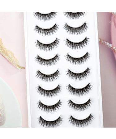 Emeda 3D Soft & Fluffy Cat Wing False Eyelashes - 10 Pairs of Natural Black Stripe Lashes (SK 20) - International Shipping Available - Buy Online on GoSupps.com