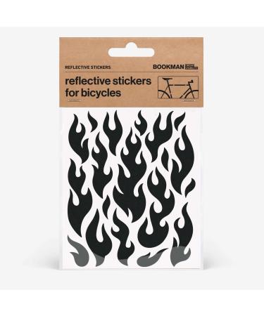 Bookman Urban Visibility Reflective Stickers Flames Black