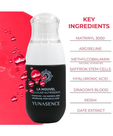 LA NOUVEL Cellular Nutri Serum 1oz - Anti-Aging with Vitamin B12 + D3 Matrixyl 3000 Argireline Stem Cells & CoQ10 - Firming & Lifting Serum for Youthful Skin - Buy Online on GoSupps.com