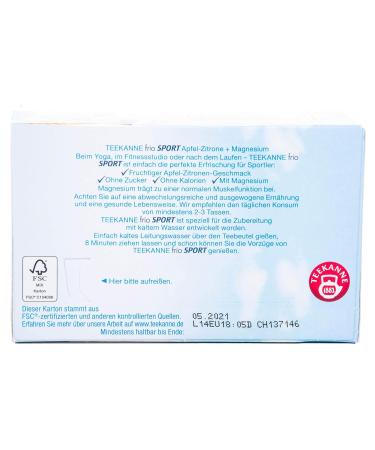 Buy Teekanne Frio Sport Apple-Lemon-Magnesium - Pack of 6 Tea Bags (18 Bags Total) | International Shipping Available - Buy Online on GoSupps.com