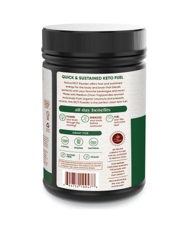Nutiva Organic MCT Powder with Prebiotic Fiber - Keto & Paleo, 10.6 oz | Vegan, Gluten-Free, Non-GMO - Buy Online on GoSupps.com