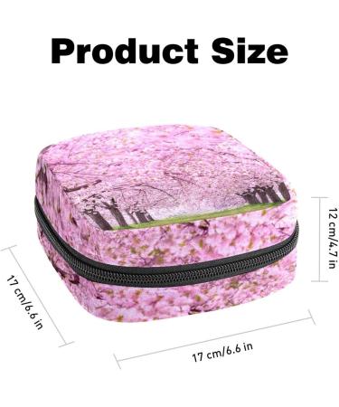 GIAPB Period Bag - Cherry Blossoms Japan Color - Sanitary Napkin Storage & Travel Makeup Pouch - Buy Online on GoSupps.com