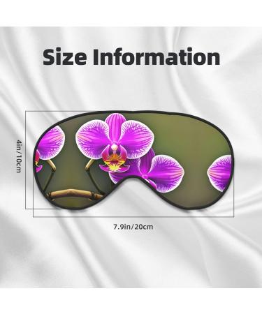 Orchid Flower Print Eye Mask - Ultra-Soft Light-Blocking for Comfort & Restful Sleep | International Shipping Available - Buy Online on GoSupps.com