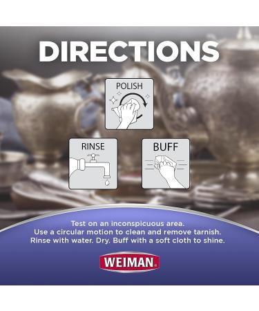 Weiman Jewelry Polish Cleaner and Tarnish Remover Wipes - 20 Count with Polishing Cloth - Use on Silver Jewelry Antique Silver Gold Brass Copper and Aluminum - Buy Online on GoSupps.com