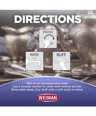 Weiman Jewelry Polish Cleaner Wipes - 20 Count (2 Pack) with Polishing Cloth for Silver Gold Brass Copper & Aluminum - Effective Tarnish Remover - Buy Online on GoSupps.com