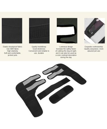 Dog Leg Brace Stability Pet Elbow Brace Convenient Steady for Pet Elbow Pad Puppy Dog(Black M) - Buy Online on GoSupps.com
