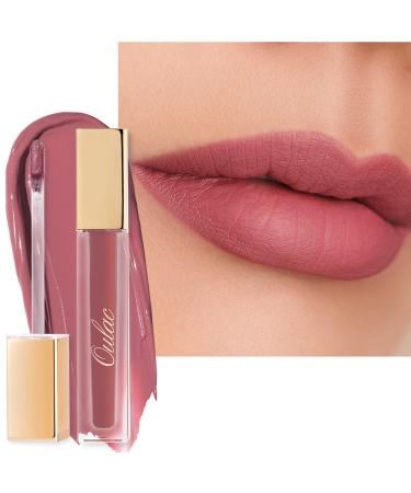 Oulac Matte Liquid Pink Nude Lipstick for Women  Long Lasting Lipstick Waterproof Lip Stain  No Transfer  Creamy High Pigmented Formula with Rose Oil  Vegan & Cruelty-Free  Pink Nude M12  M12 Indie Kiss (Mauve pink)