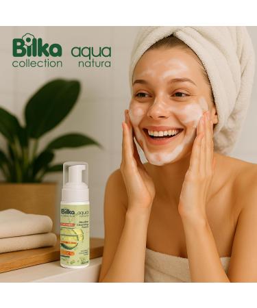  Bilka Collection Aqua Natura Micellar Cleansing Mousse - Daily Facial Cleanser with Natural Cucumber Water for Hydration and Pore Shrinking - 140ml - Buy Online on GoSupps.com
