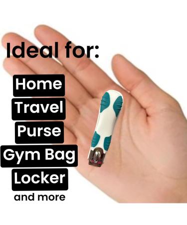 ALAZCO Nail Clippers with No Splash Storage Box - Stainless Steel Sharp Blades for Men Women Kids & Seniors | Non-Slip Comfort Grip | Perfect for Home & Travel - Buy Online on GoSupps.com