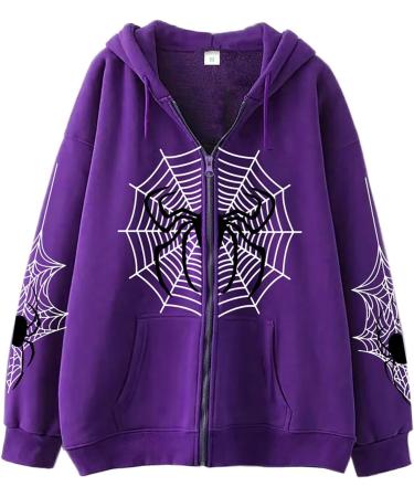 Women's Printed Sweatshirt Cardigan High Street Casual Hip Hop Metal Zipper Jacket Halloween Costumes Large Brown - Buy Online on GoSupps.com