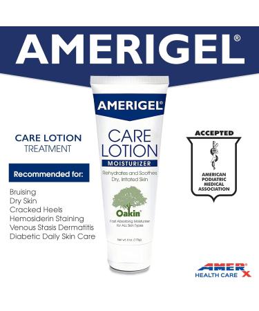 AMERIGEL Total Day & Night Skin Care Bundle - Care Lotion Hypoallergenic Moisturizer & Diabetic Skin Care (6 oz.) - Barrier Lotion Skin Protectant To Protect Chafed Skin (6 oz.) - Buy Online on GoSupps.com