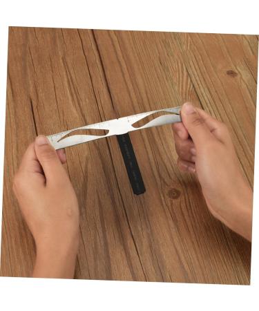Ipetboom 1pc Eyebrow Template Tool Eyebrow Makeup Model Eyebrow Stencil Triangular Ruler Stainless Steel Size 1 As Shown - Buy Online on GoSupps.com