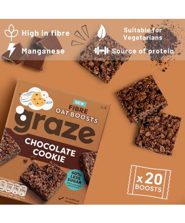 Graze Protein Oat Bars Healthy Snacks Whole Grain Oats Natural Flavours High Fibre Less Sugar (20 Snacks 5 Packs of 4 x 30g) - Buy Online on GoSupps.com