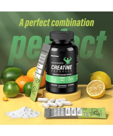 Buy Creatine Capsules & Electrolytes Powder - 150 Gluten-Free Capsules for Muscle Energy & Recovery | 10 Pack Electrolyte Supplement for Men & Women | 30 Servings - Buy Online on GoSupps.com