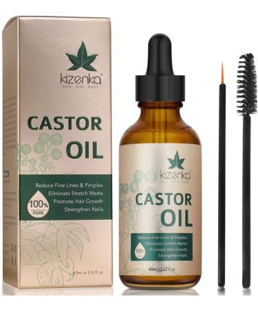 Castor Oil for Hair Growth Castor Oil Serum for Eyebrows Hair and Eyelashes Fits for Man and Women - 60ML