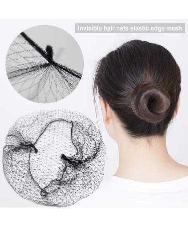 Pack of 100 Invisible Elastic Hair Nets - 20 for Wig & Hair Fixation - Black - Ideal for Ladies' Knot Making - Buy Online on GoSupps.com