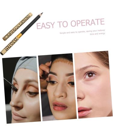 Outanaya 2pcs Makeup Eyebrow Pencils Black Eyeliner Pen Highlighter Eyebrow Brush Makeup Longlasting) Wooden 1 count (Pack of 1) Black - Buy Online on GoSupps.com