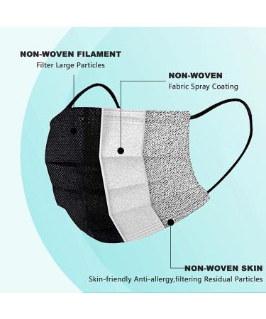 100PCS Kids Black Disposable Face Masks | Breathable Children's Safety Masks for Protection Against Air Pollution and Dust - Buy Online on GoSupps.com