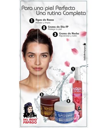 Del Indio Papago Facial Day and Night Cream Bundle includes a rose water spray - Both Tepezcohuite 60g / 2.Fl Oz (3-pack) - Buy Online on GoSupps.com
